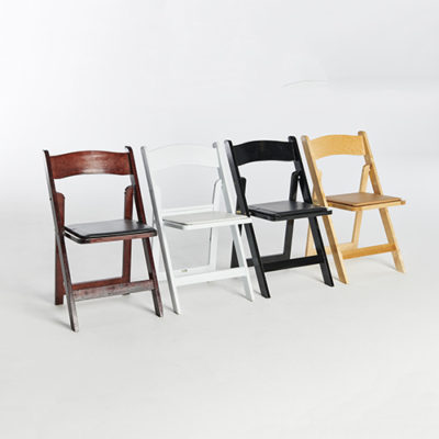 56. Wood Folding Chairs-Set